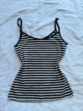 Brandy Melville Black & White Striped Camisole Tank
